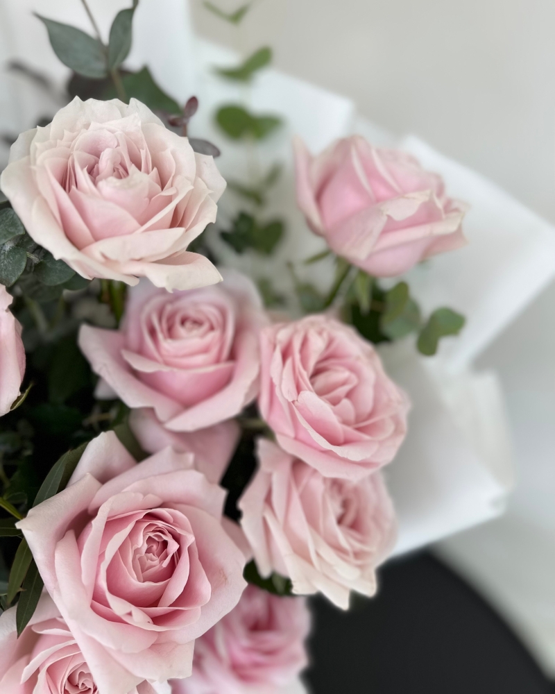 Pink Rose Foliage Bouquet