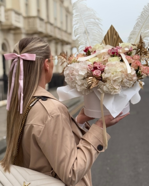 Vintage Blush Hatbox