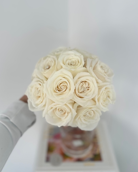 White Pearl Bridal Bouquet