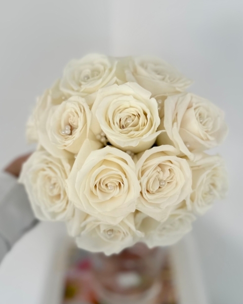 White Pearl Bridal Bouquet